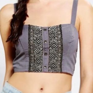 Urban Outfitters  Crop Tank Top | Color: Gold/Gray | M